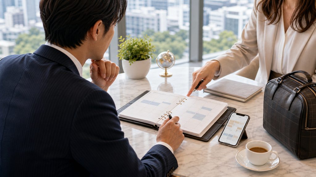 経営者婚活の入会後スケジューリング戦略イメージ