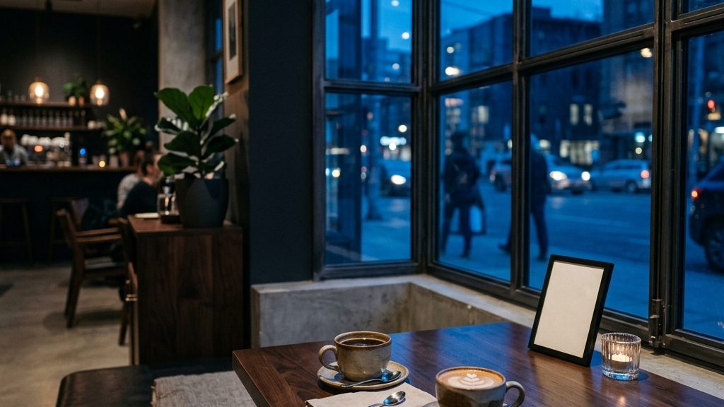 カフェでのデートシーン