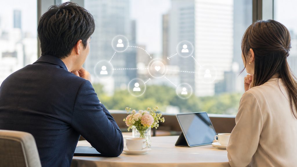 評価が会員に直接見えない設計の意味のイメージ