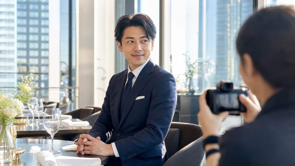 ハイクラス婚活の写真術｜30代男性のスーツ撮影の撮り方と選び方