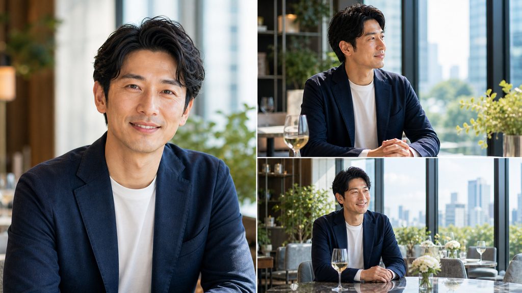 撮り方の基本は「明るさ・自然な笑顔・画角」の3点のイメージ